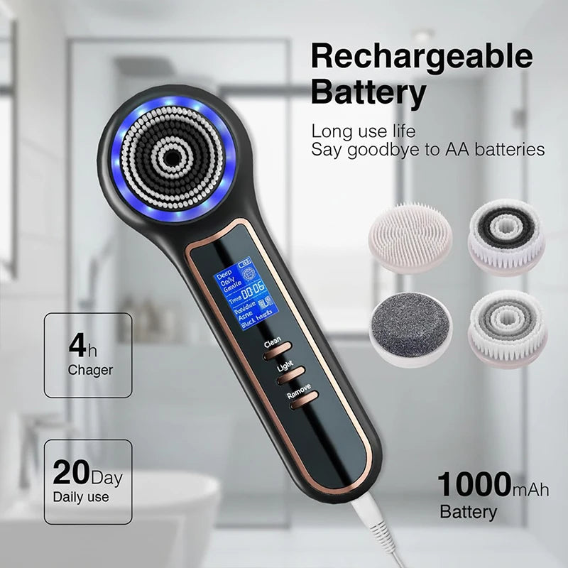 Electric Blackhead Remover Vacuum Suction Facial Cleansing Brush Rechargeable Face Brush Facial Pore Cleanser Skin Care Machine