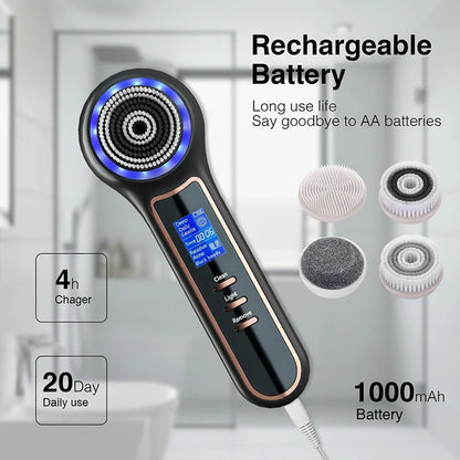 Electric Blackhead Remover Vacuum Suction Facial Cleansing Brush Rechargeable Face Brush Facial Pore Cleanser Skin Care Machine