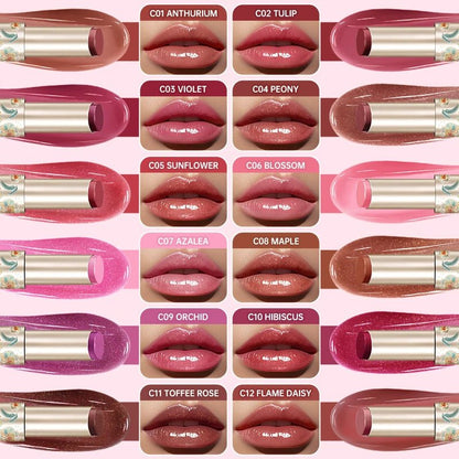 CATKIN GLOSSY LIP BALM Hydrating Lip Stick Lip Tint Lipstick Long Lasting 12H Hydration Moisturize, Protect & Soothe Dry Lips - Lunara Elegance Store