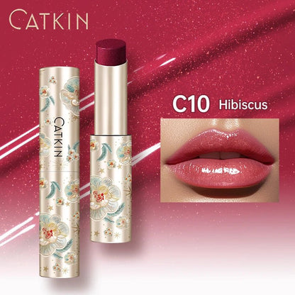 CATKIN GLOSSY LIP BALM Hydrating Lip Stick Lip Tint Lipstick Long Lasting 12H Hydration Moisturize, Protect & Soothe Dry Lips - Lunara Elegance Store