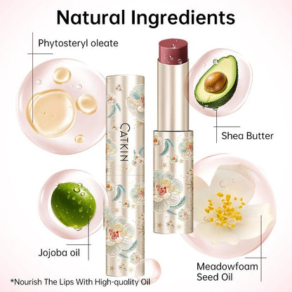CATKIN GLOSSY LIP BALM Hydrating Lip Stick Lip Tint Lipstick Long Lasting 12H Hydration Moisturize, Protect & Soothe Dry Lips - Lunara Elegance Store