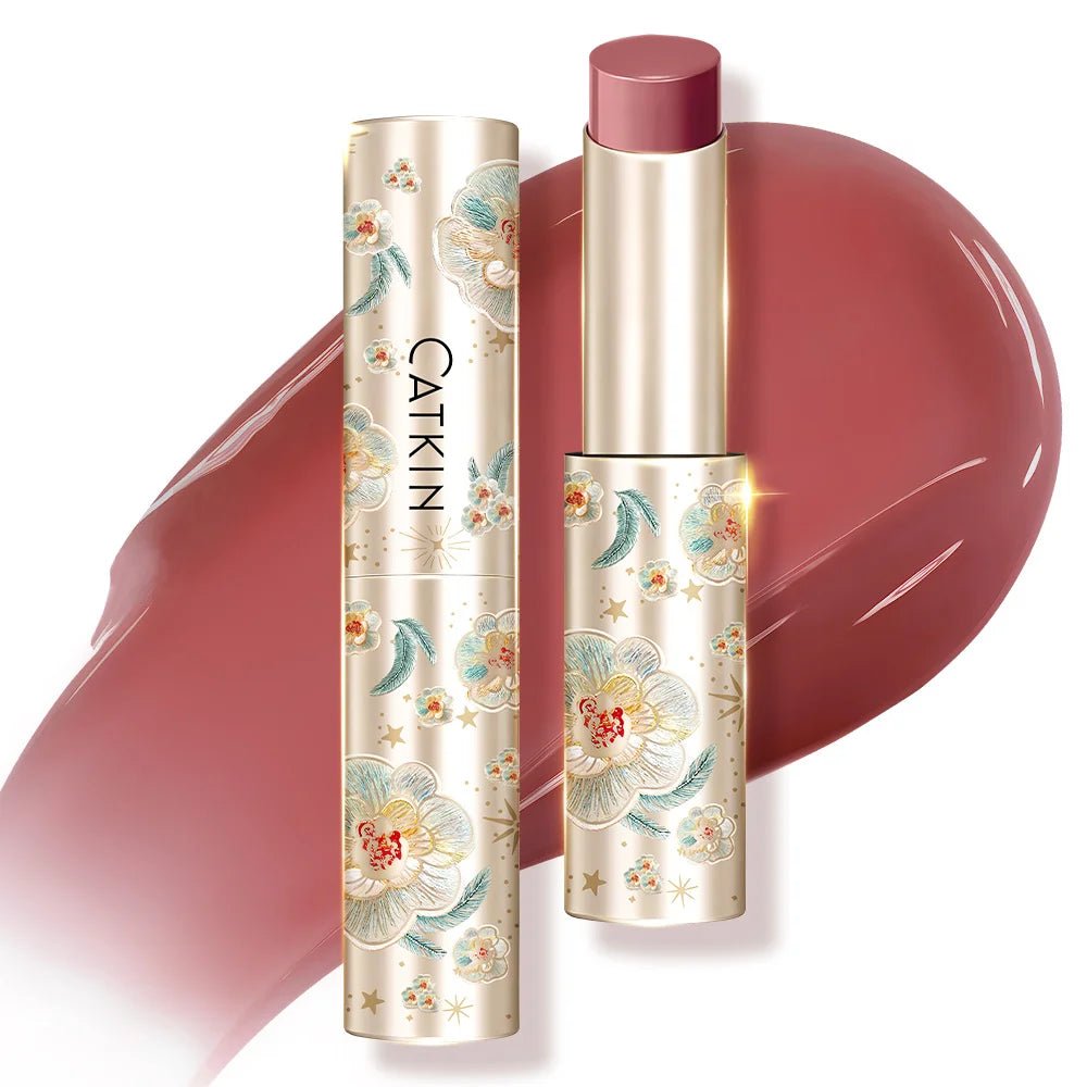 CATKIN GLOSSY LIP BALM Hydrating Lip Stick Lip Tint Lipstick Long Lasting 12H Hydration Moisturize, Protect & Soothe Dry Lips - Lunara Elegance Store