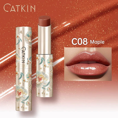 CATKIN GLOSSY LIP BALM Hydrating Lip Stick Lip Tint Lipstick Long Lasting 12H Hydration Moisturize, Protect & Soothe Dry Lips - Lunara Elegance Store