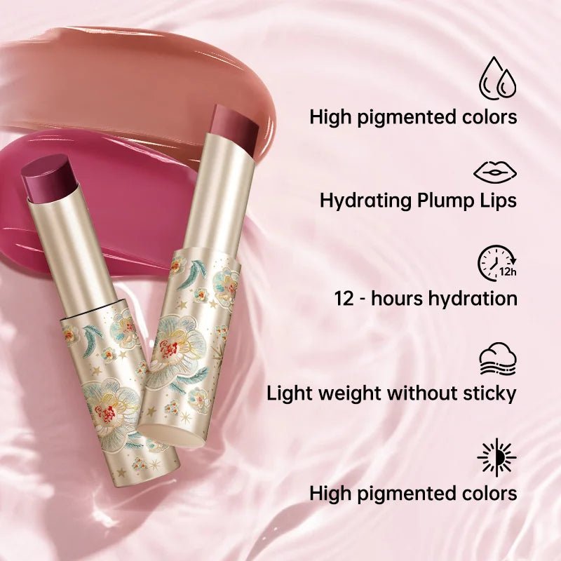 CATKIN GLOSSY LIP BALM Hydrating Lip Stick Lip Tint Lipstick Long Lasting 12H Hydration Moisturize, Protect & Soothe Dry Lips - Lunara Elegance Store