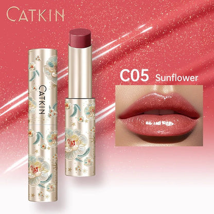 CATKIN GLOSSY LIP BALM Hydrating Lip Stick Lip Tint Lipstick Long Lasting 12H Hydration Moisturize, Protect & Soothe Dry Lips - Lunara Elegance Store