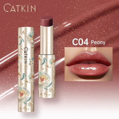 CATKIN GLOSSY LIP BALM Hydrating Lip Stick Lip Tint Lipstick Long Lasting 12H Hydration Moisturize, Protect & Soothe Dry Lips - Lunara Elegance Store