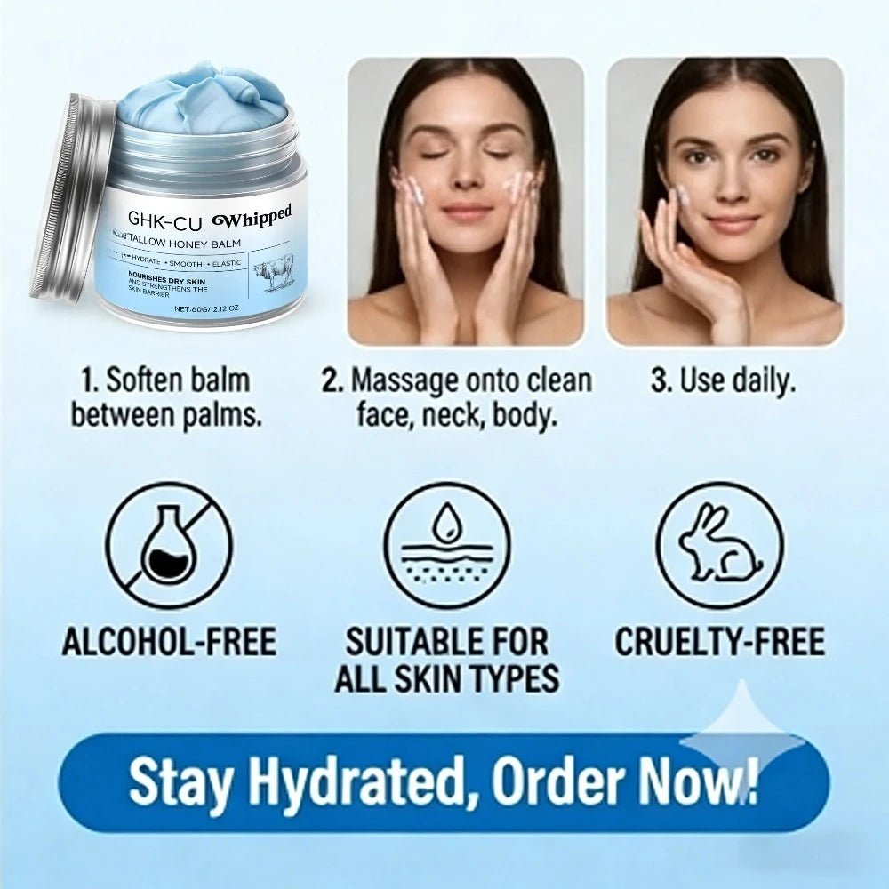 Copper Peptides GHK-Cu Beef Tallow for Dry Skin - Lunara Elegance Store