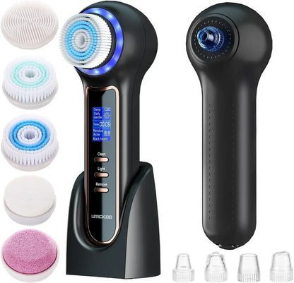 Electric Blackhead Remover Vacuum Suction Facial Cleansing Brush Rechargeable Face Brush Facial Pore Cleanser Skin Care Machine - Lunara Elegance Store