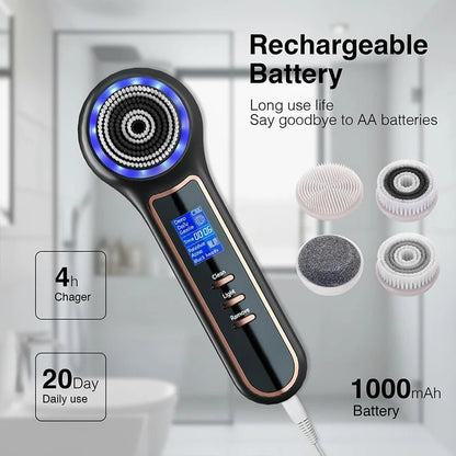 Electric Blackhead Remover Vacuum Suction Facial Cleansing Brush Rechargeable Face Brush Facial Pore Cleanser Skin Care Machine - Lunara Elegance Store