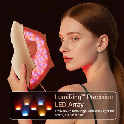 Hello Face M300 4D LED Light Therapy Mask 311 LEDs, 4 Modes, Anti-Aging & Acne Care, Ergonomic Silicone Design, Visual Comfort - Lunara Elegance Store