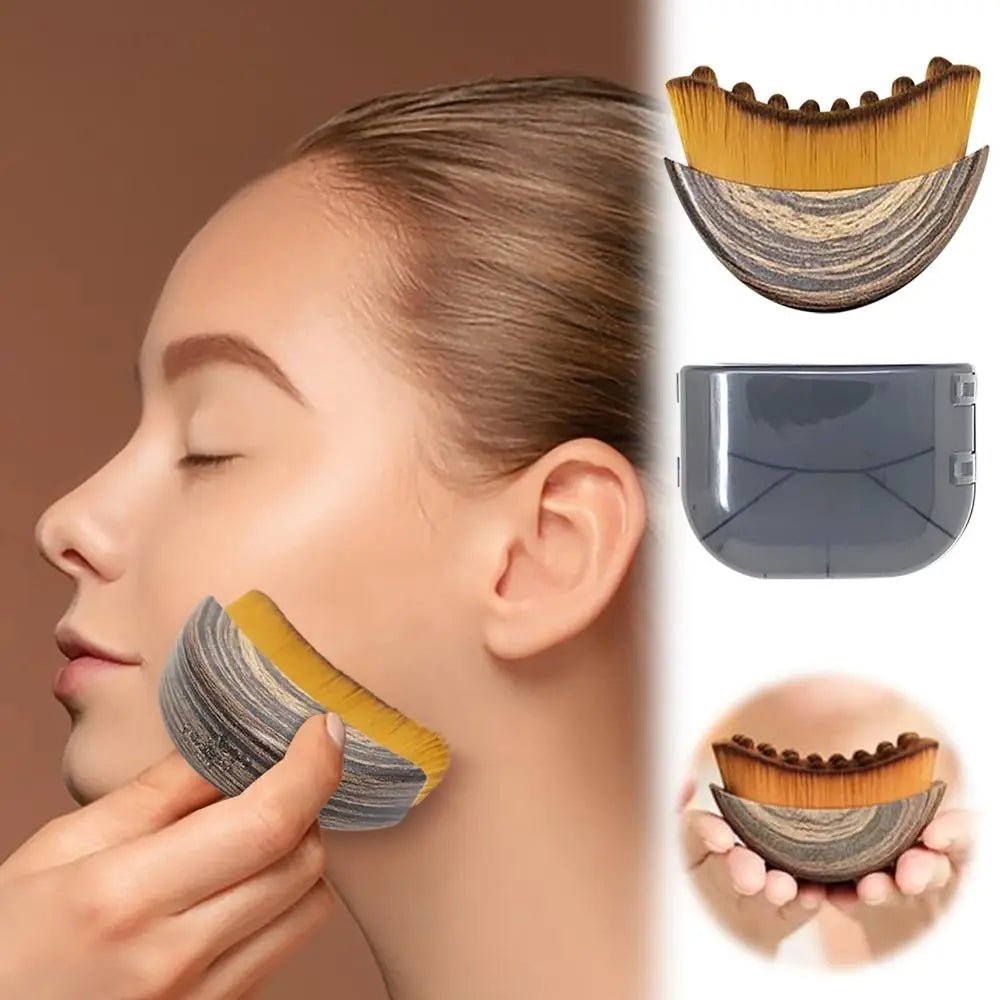 Portable Lymphatic Contour Face Brush Chin Reduce Puffiness Facial Sculpting Tool Lymphatic Drainage Face Brushs Multi-function - Lunara Elegance Store